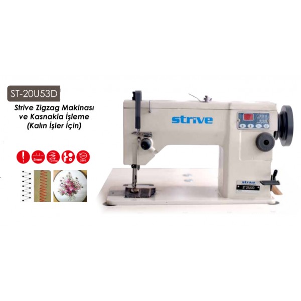 ST-20U53D STRIVE ZİGZAG MAKİNASI VE KASNAKLA İŞLEME (KALIN İŞLER İÇİN)