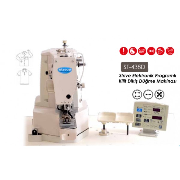 ST-438D STRIVE ELEKTRONİK PROGRAMLI KİLİT DİKİŞ DÜĞME MAKİNASI