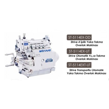ST-5114EX-DD STRIVE 4 İPLİK YAKA TAKMA OVERLOK MAKİNASI