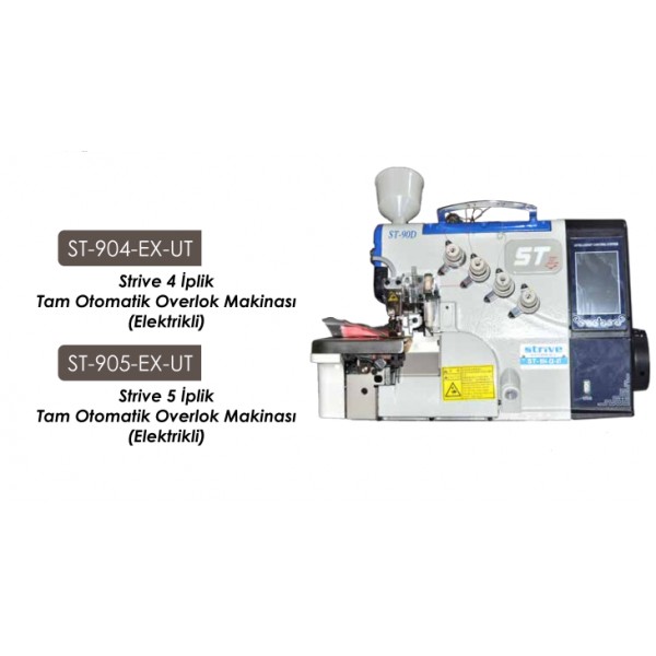 ST-904-EX-UT STRIVE 4 İPLİK TAM OTOMATİK OVERLOK MAKİNASI (ELEKTRİKLİ)